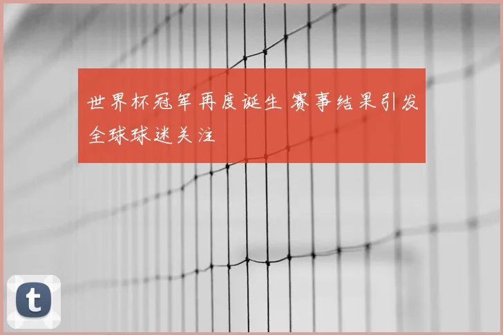 世界杯冠军再度诞生 赛事结果引发全球球迷关注